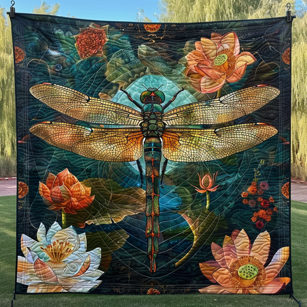 Dragonfly Dreams Quilted Blanket Best Queen Sheets Unique Dragonfly Gifts