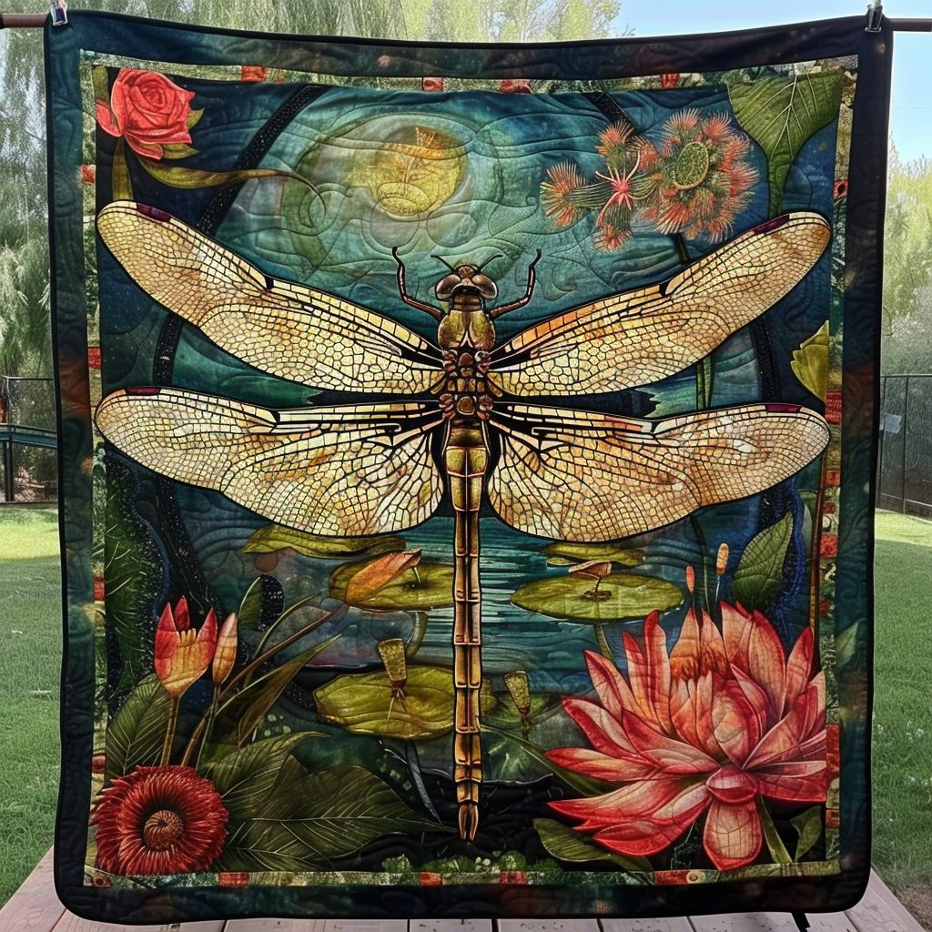 Dragonfly Dreamscape Quilted Blanket Great Sheet Sets Dragonfly Gift Items