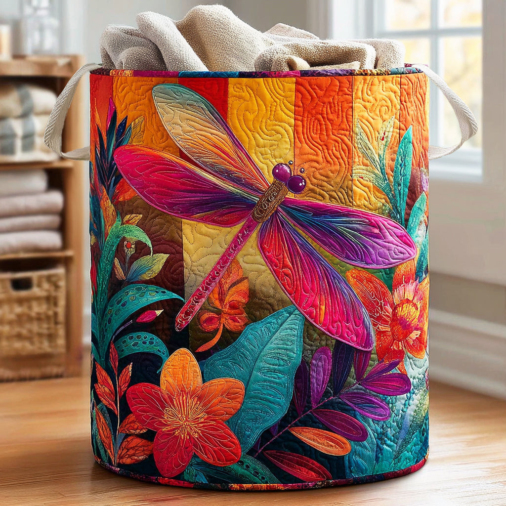 Dragonfly Garden Quilted Laundry Basket Good Laundry Baskets Best Dragonfly Lover Gifts For Her
