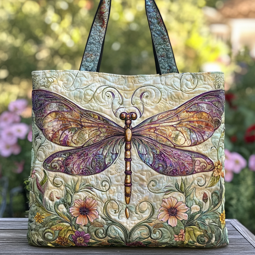 Dragonfly Grace Quilted Tote Bag Tote Bags For Women Mothersday Gift