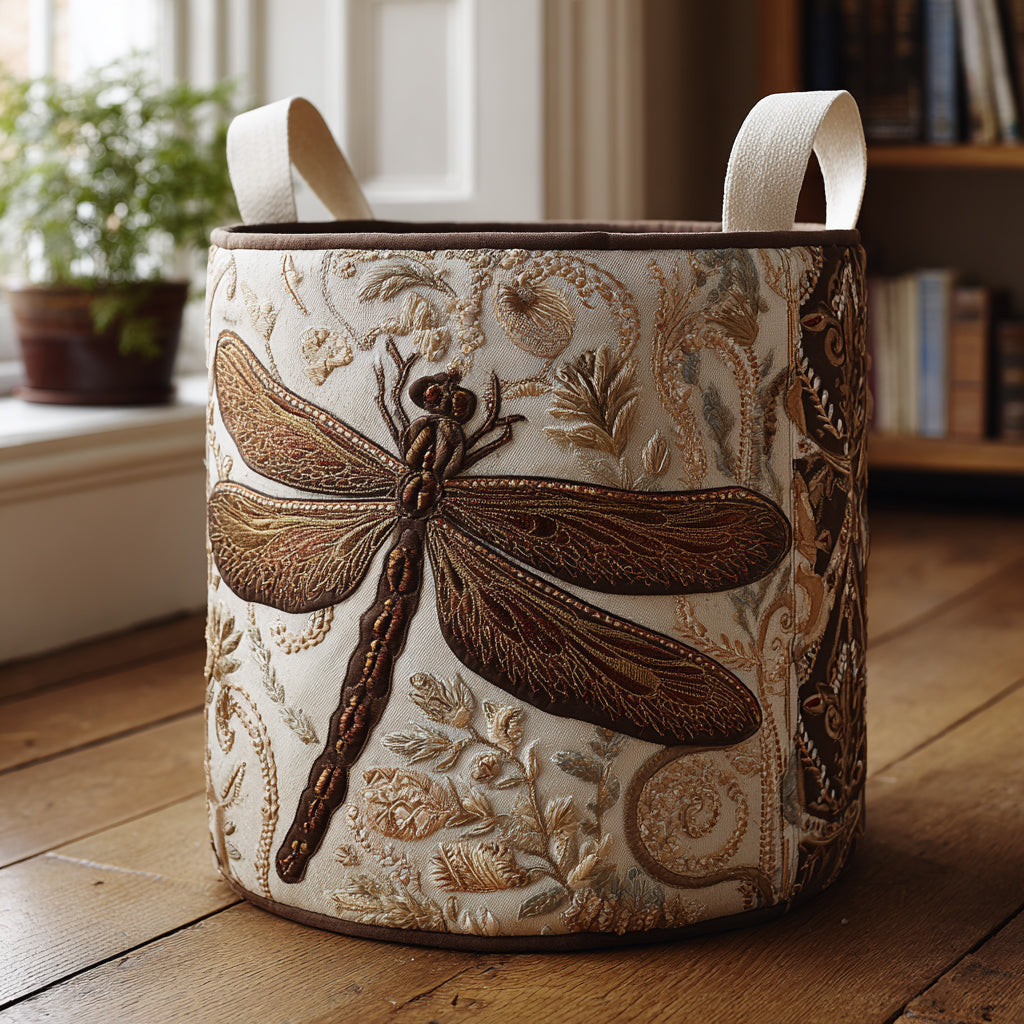 Dragonfly Haven Quilted Laundry Basket Storage Bin For Laundry Gift For Grandma