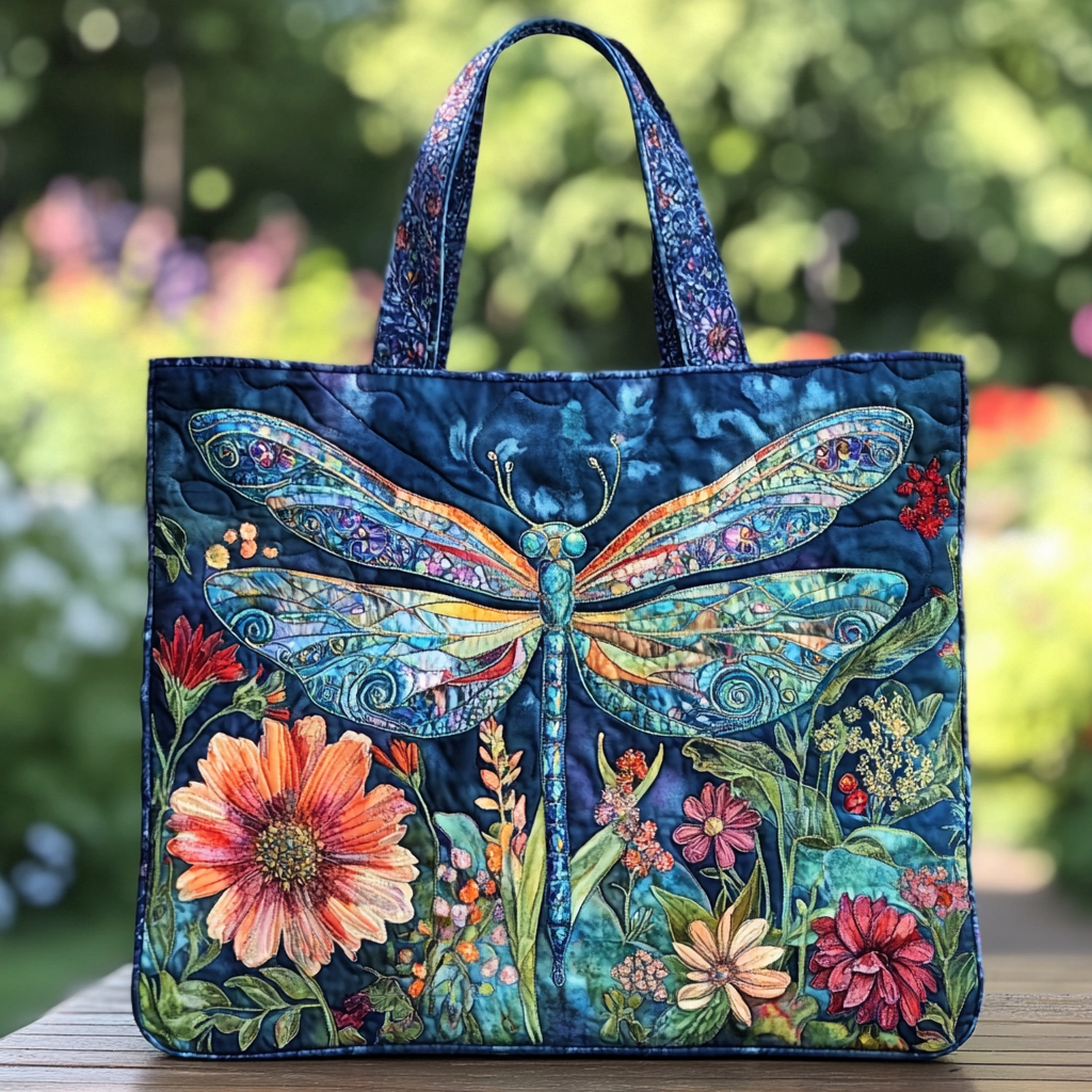 Dragonfly Whisper Quilted Tote Bag The Best Tote Bag Mothers Day Suggestions