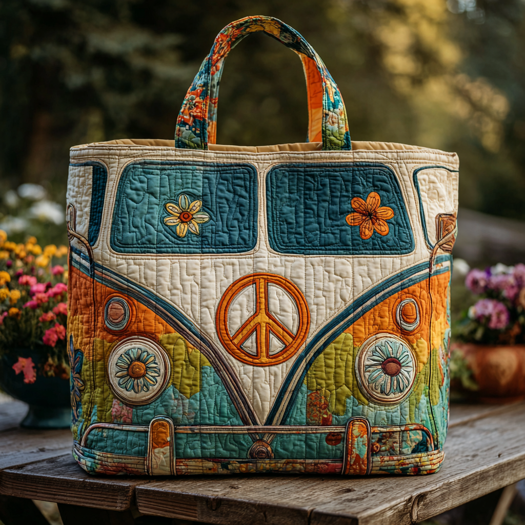 Dream Van Quilted Tote Bag Best Shoulder Tote Bag Creative Mother's Day Gifts