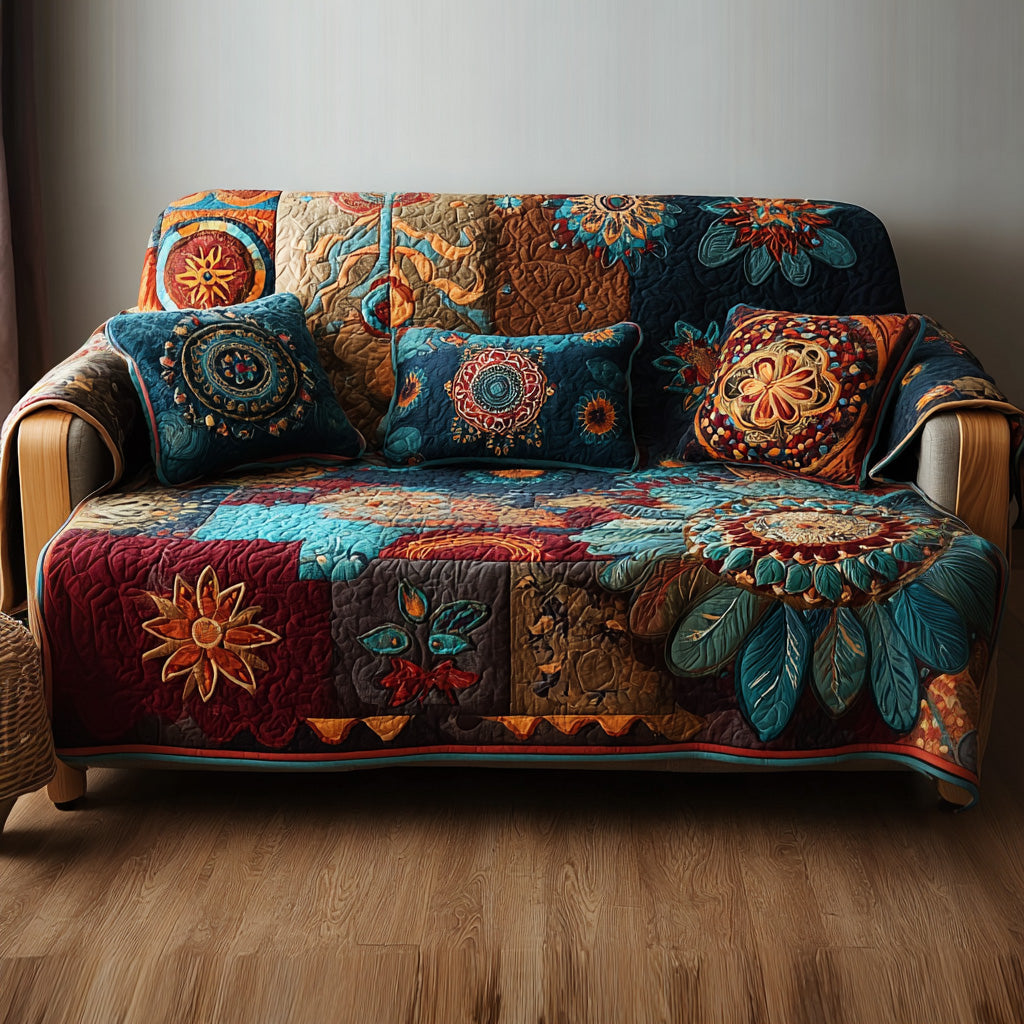 Dreamcatcher Daze Quilted Sofa Cover Couch Protector Unique Gifts For Hippies