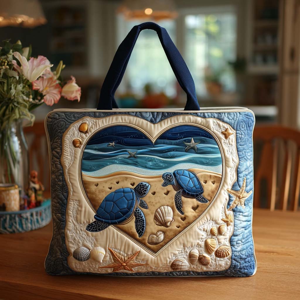 Dreamy Turtle Path Quilted Tote Bag Best Totes For Women Cool Gift Ideas For Mom