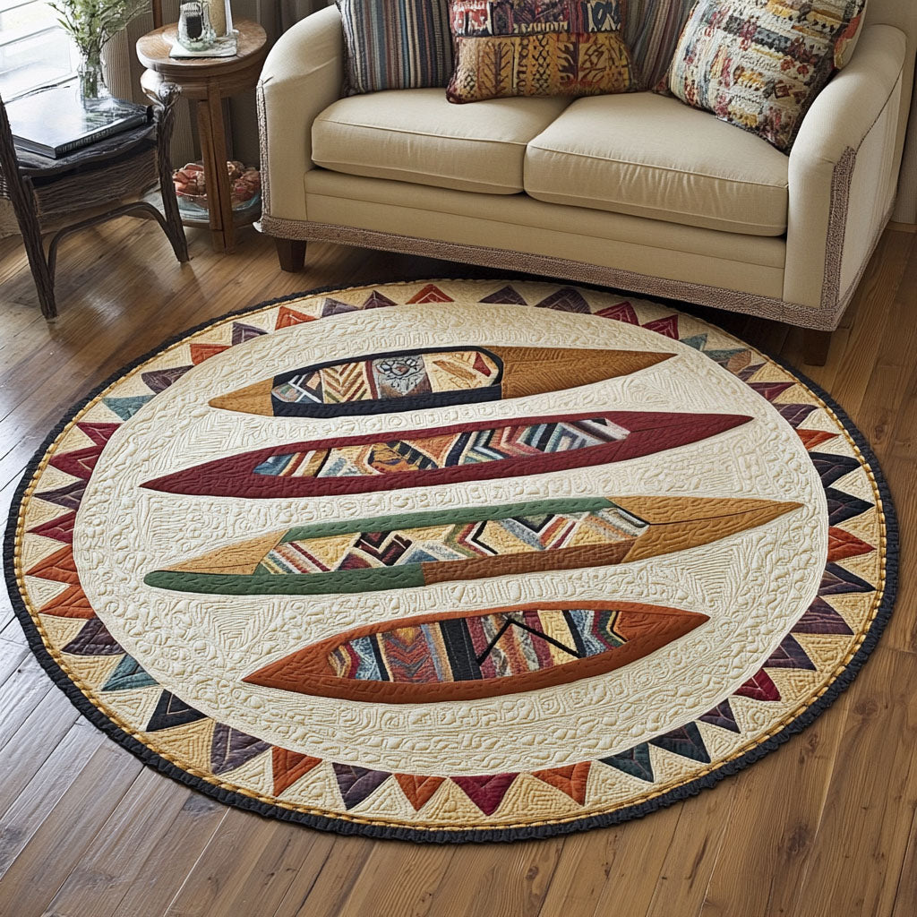 Drift Serenity Quilted Round Mat Large Round Carpet Rugs Birth Gifts For Mom