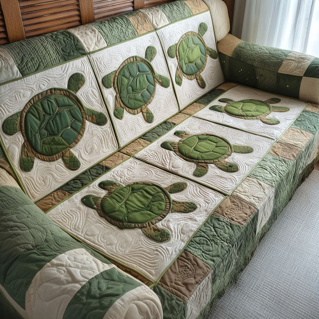 Driftwood Path Quilted Sofa Cover Sofa Slip Covers Sea Turtle Gift Ideas