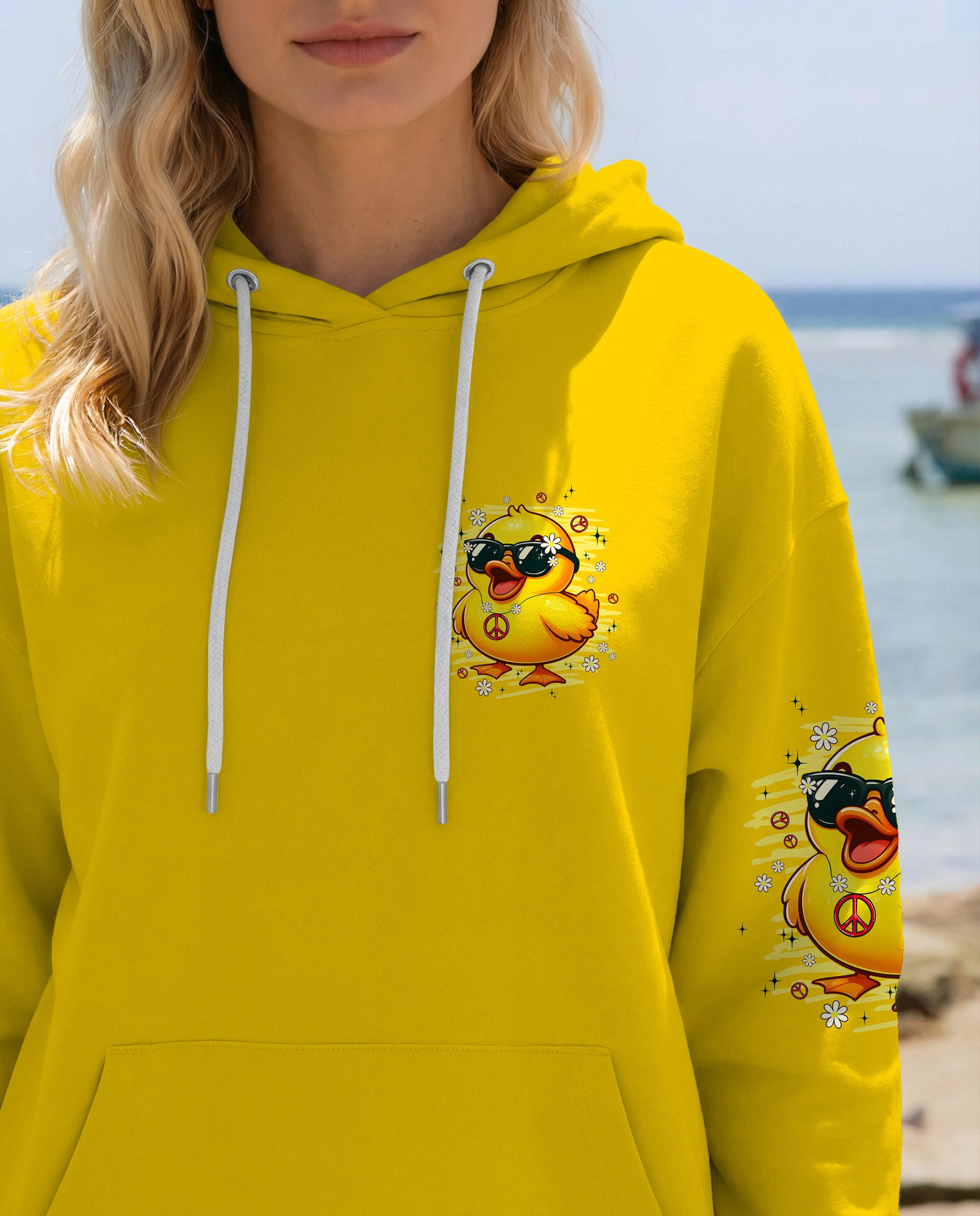Duck Apparently I Have An Attitude Hoodie Cute Yellow Duck With Sunglasses Merch Gift For Her