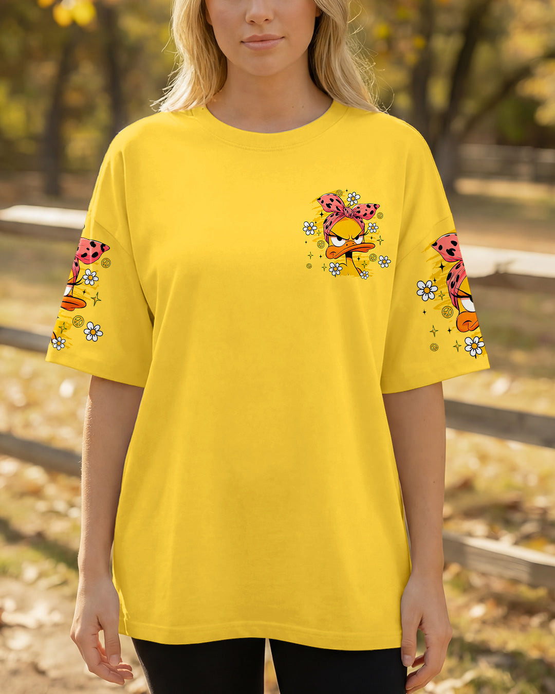 Duck Apparently I Have An Attitude T-Shirt Funny Duck Daisy Flower Merch Gift For Mom