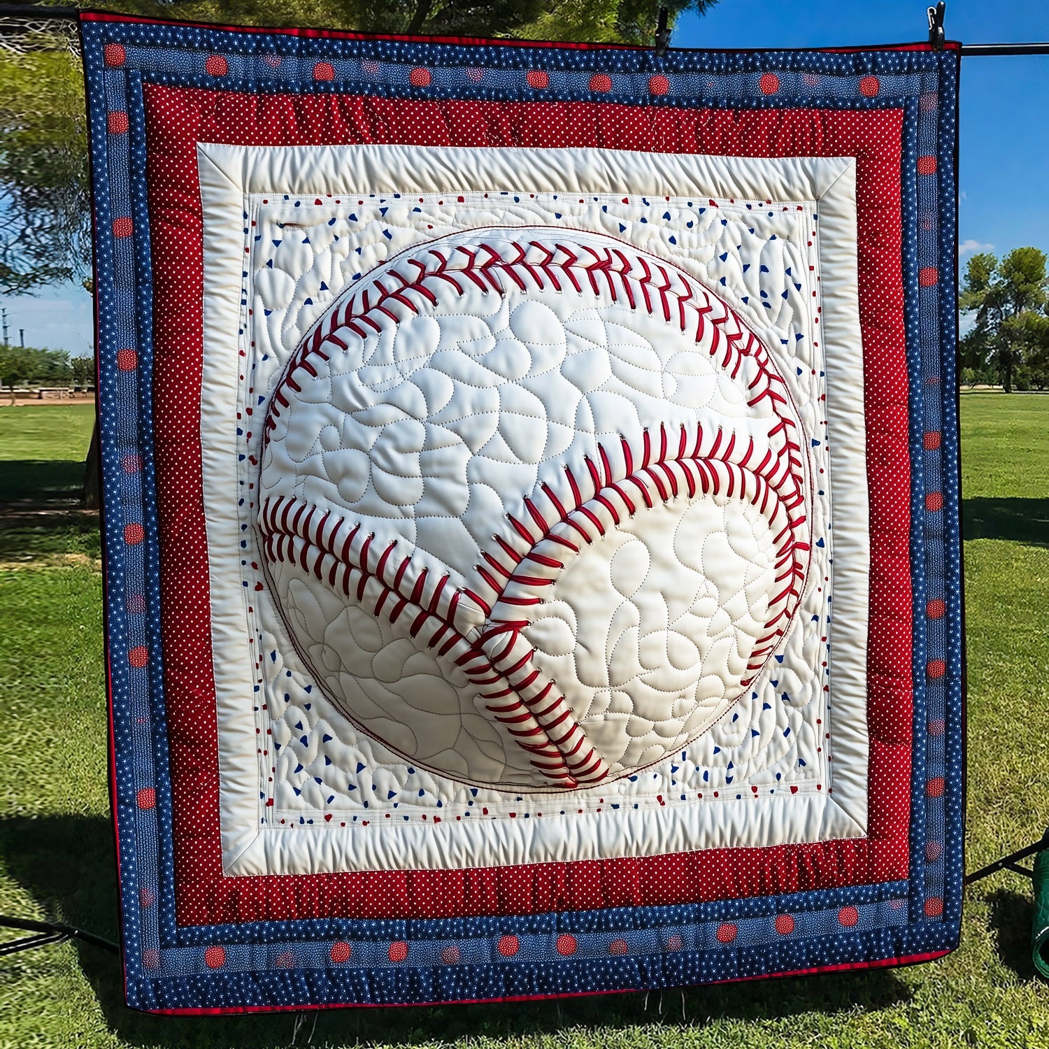 Dugout Dreams Quilted Blanket Bed Decor Gifts For Baseball Fans