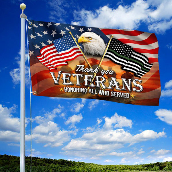 Eagle American Flag Thank You Veterans Honoring All Who Served Flag Veterans Day Gifts