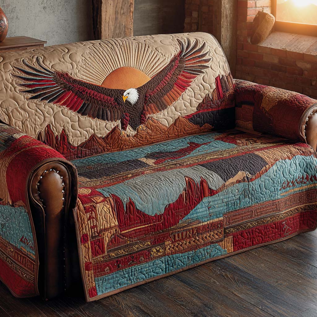 Eagle Crest Western Quilted Sofa Cover Sofa Covers For Sale Unique Native American Gifts Ietms