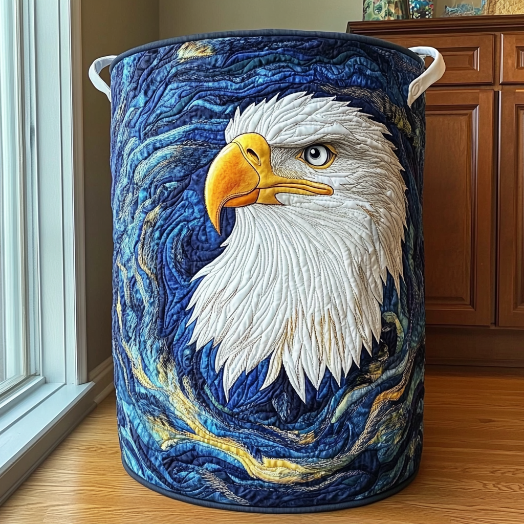 Eagle Dawn Quilted Laundry Basket Unique Laundry Hamper Ideas Patriotic Unique Eagle Gifts