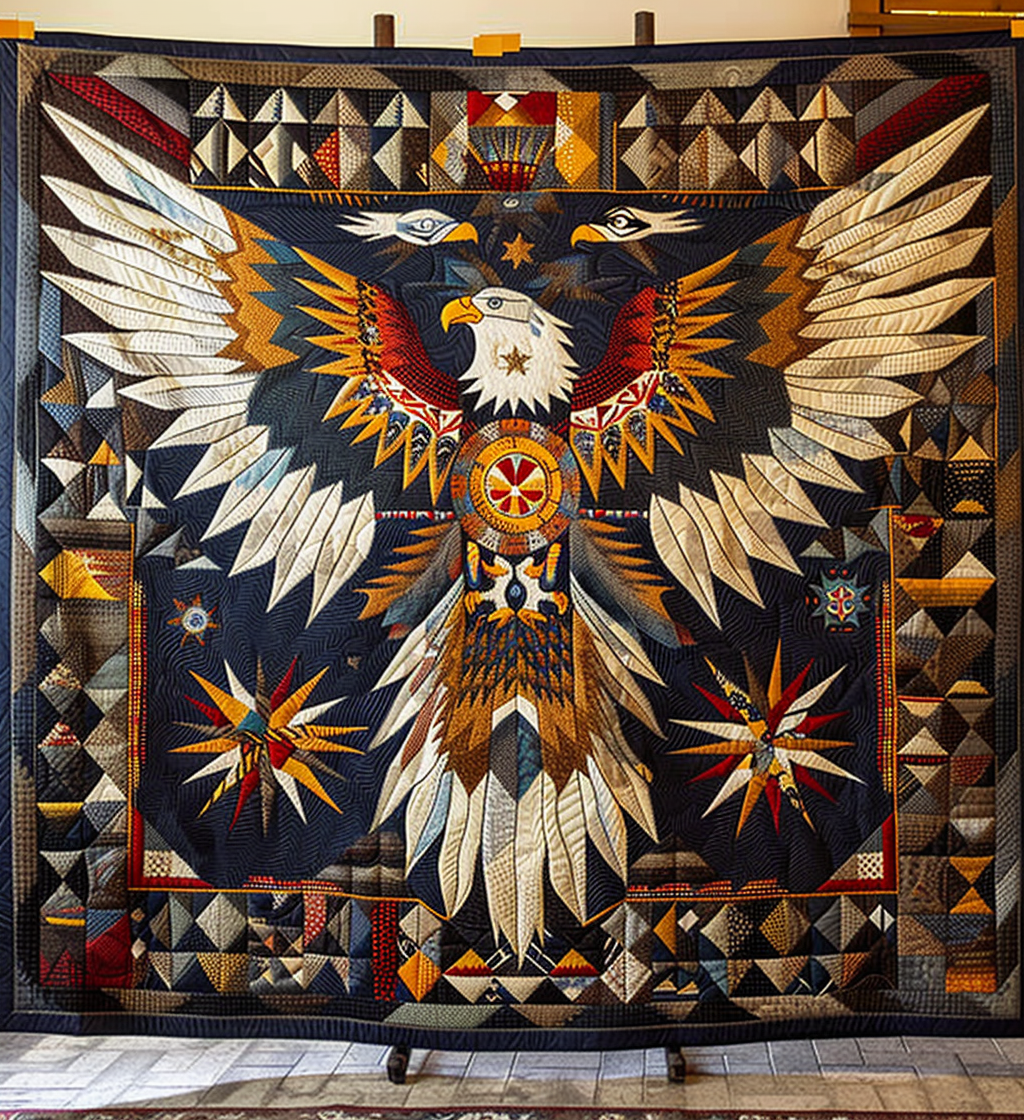 Eagle Native Quilted Blanket Best Bedding Sets Native American Themed Gifts