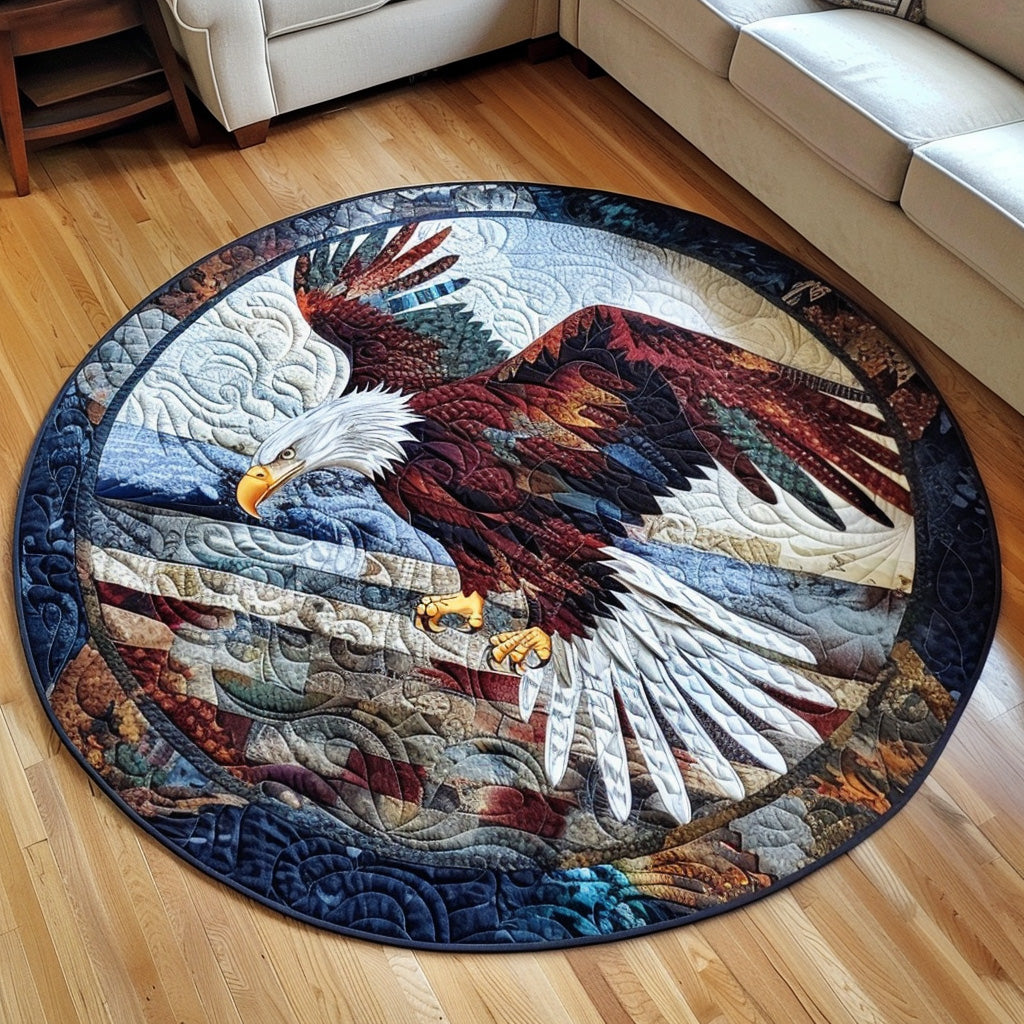 Eagle Sky Quilted Round Mat Modern Living Room Top Father's Day Gifts