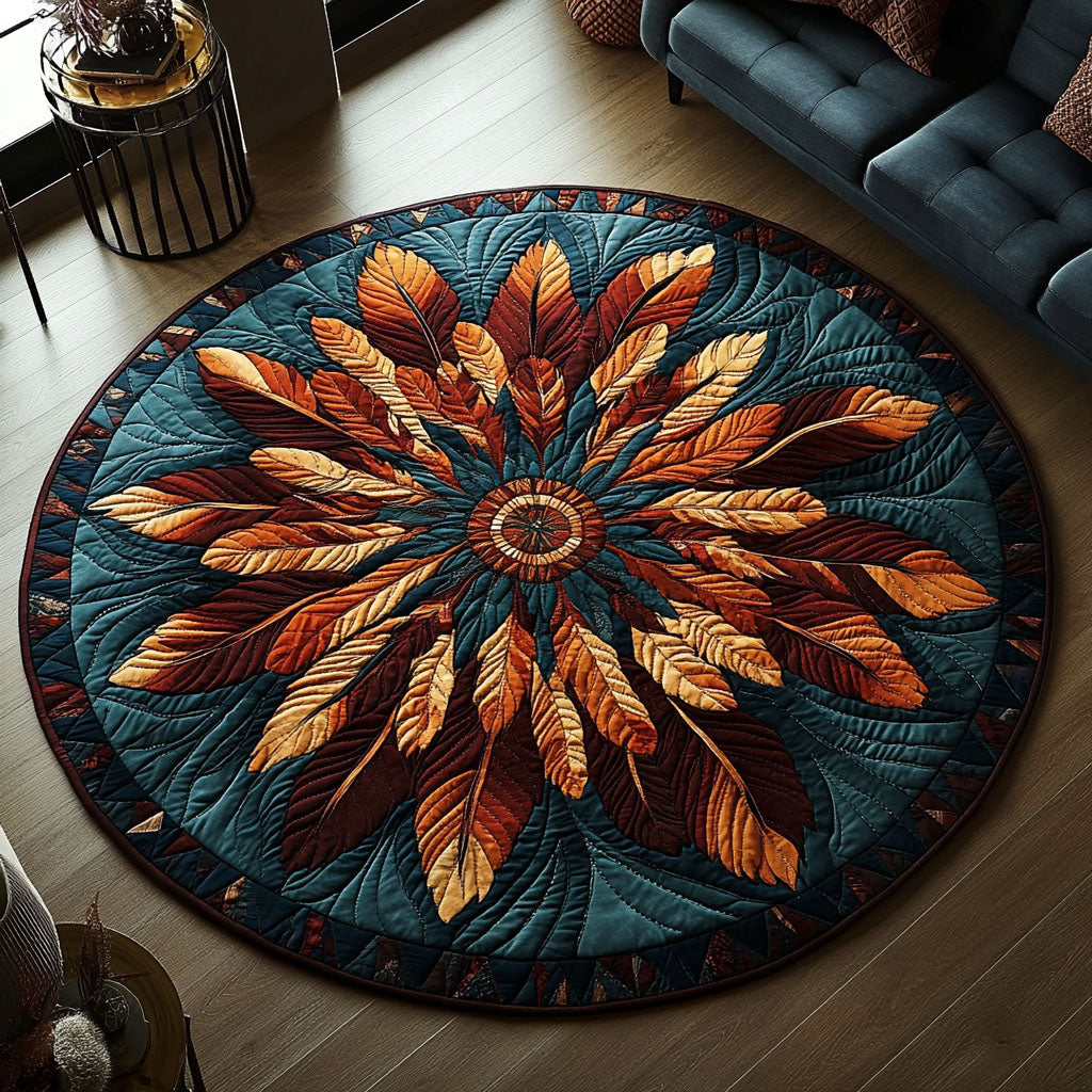 Earth Flow Quilted Round Mat Living Room Theme Ideas Native American Gift Ideas
