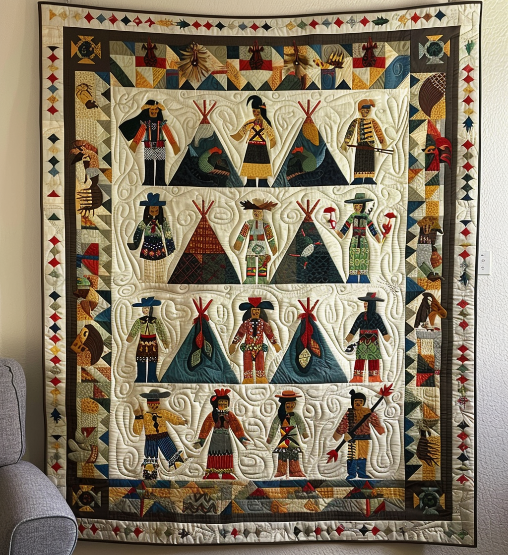 Earthbound Artifacts Quilted Blanket Comforter And Sheet Sets Native American Gifts For Father's Day