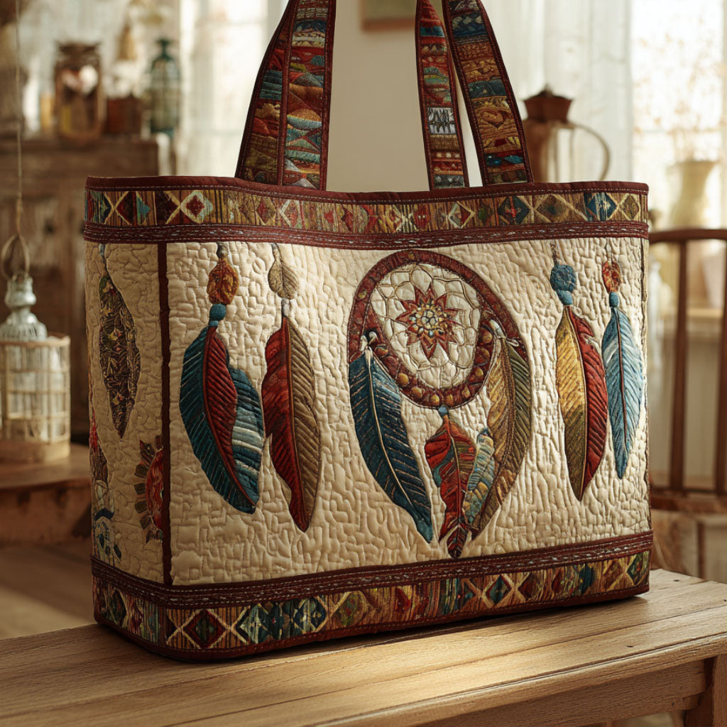 Earthsong Dreams Quilted Tote Bag Trendy Shoulder Bags Moms Day Gifts