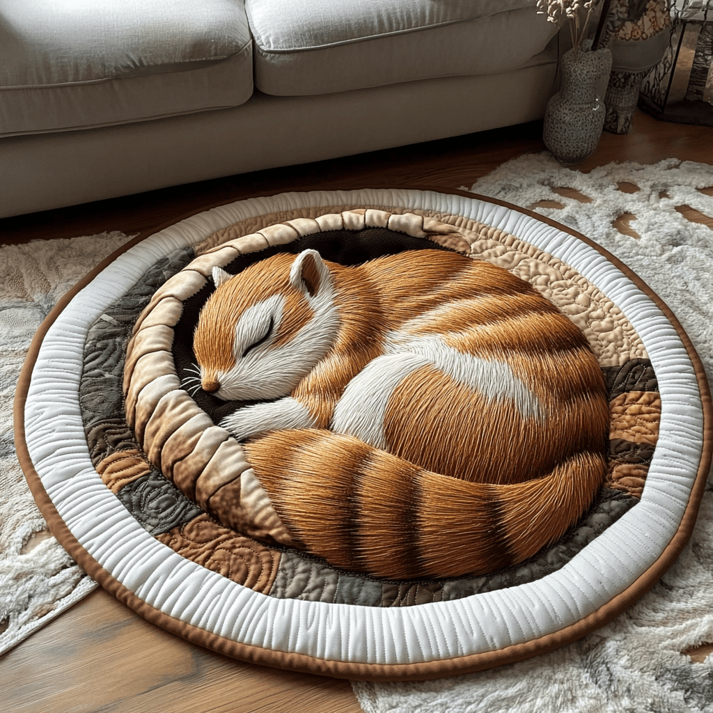 Earthy Touch Quilted Round Mat Living Room Furnishing Ideas Father's Day Gifts For Husband