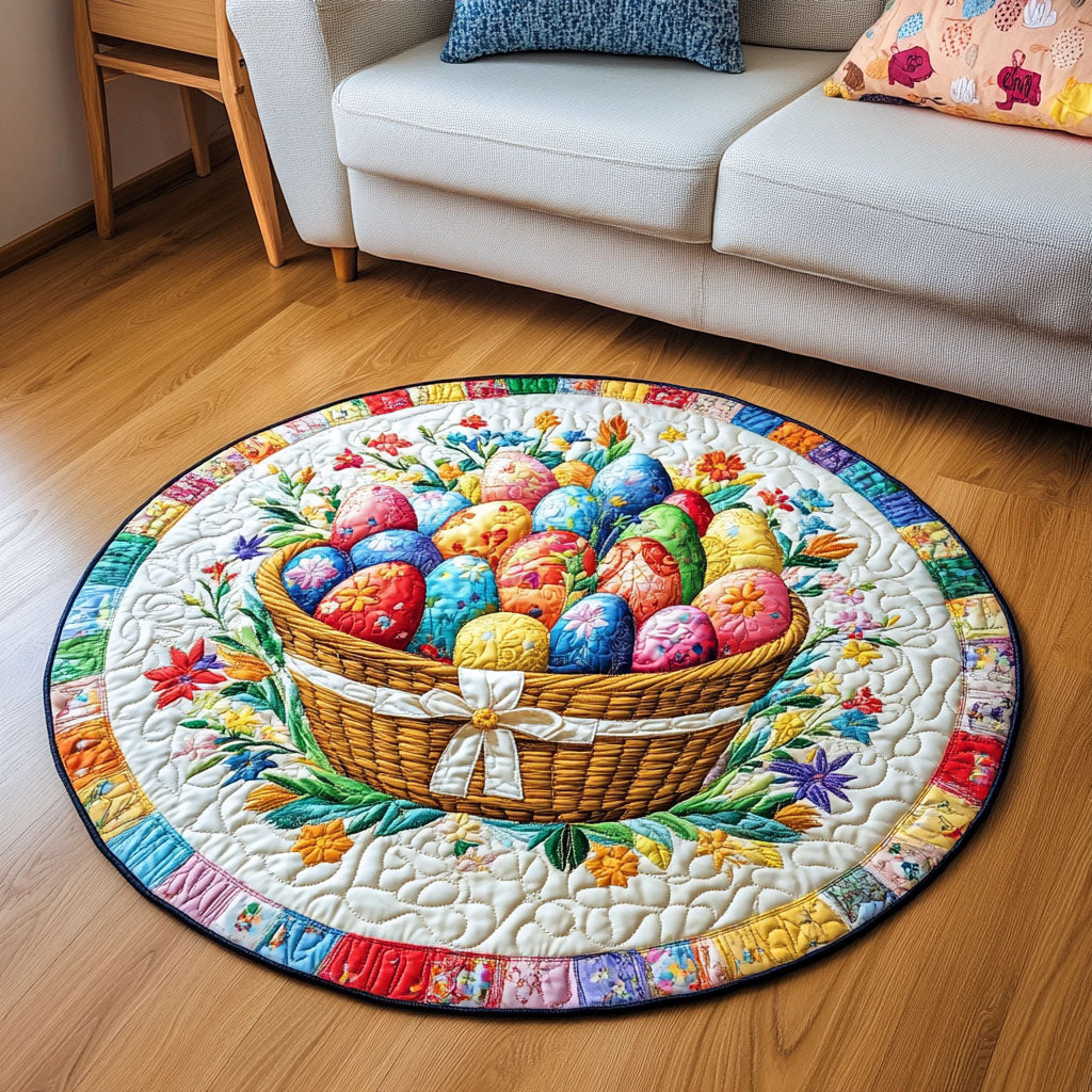 Easter Basket Quilted Round Mat Family Room Furniture Ideas Easter Gifts For Adults