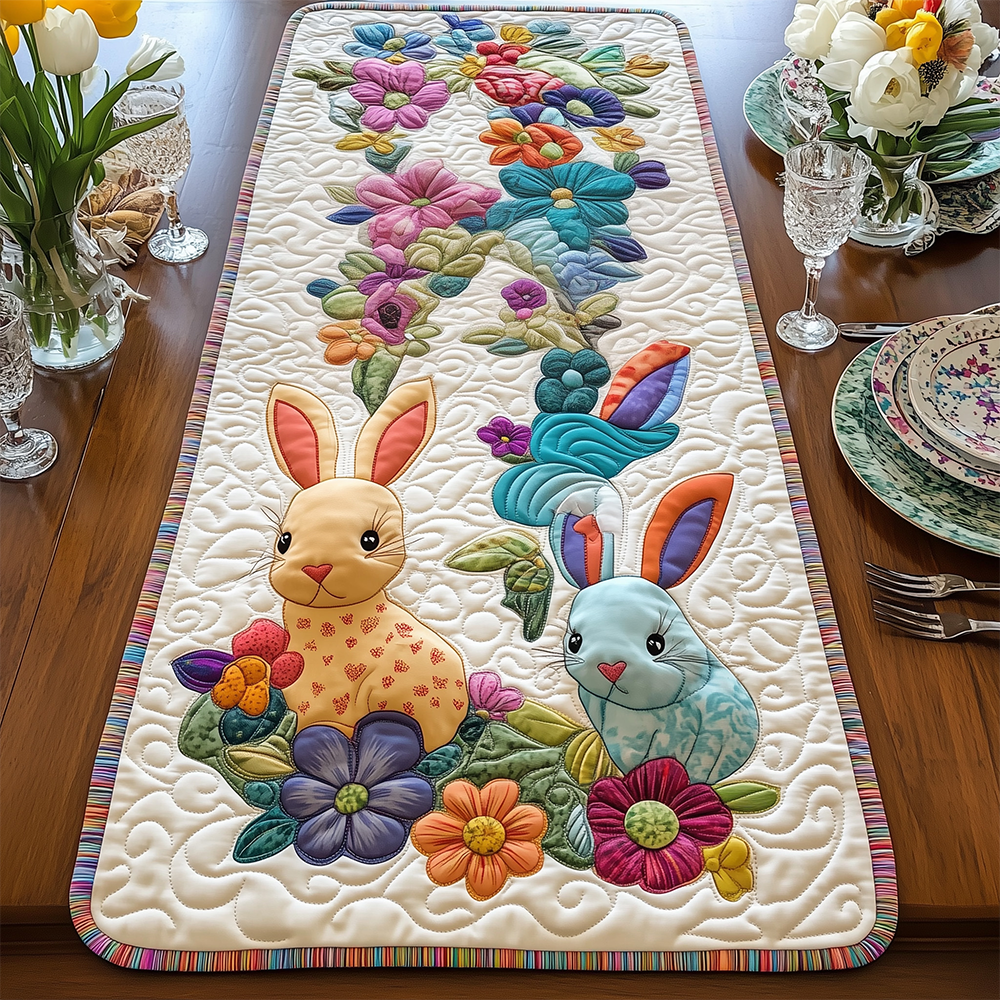 Easter Bunny Quilted Table Runner Easter Bunny Table Runner Cute Easter Gift Items