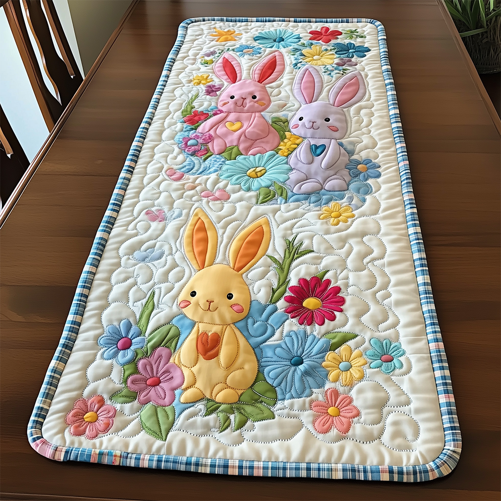 Easter Bunny Quilted Table Runner Easter Spring Table Runner Easter Gifts For Women