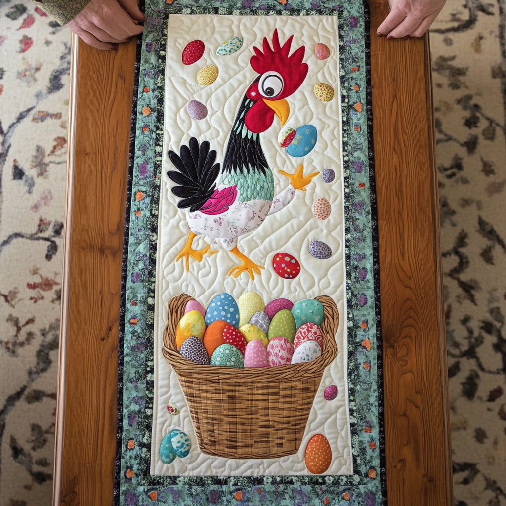 Easter Chicks Quilted Table Runner Dining Room Decor Ideas Gifts For Chicken Wing Lovers