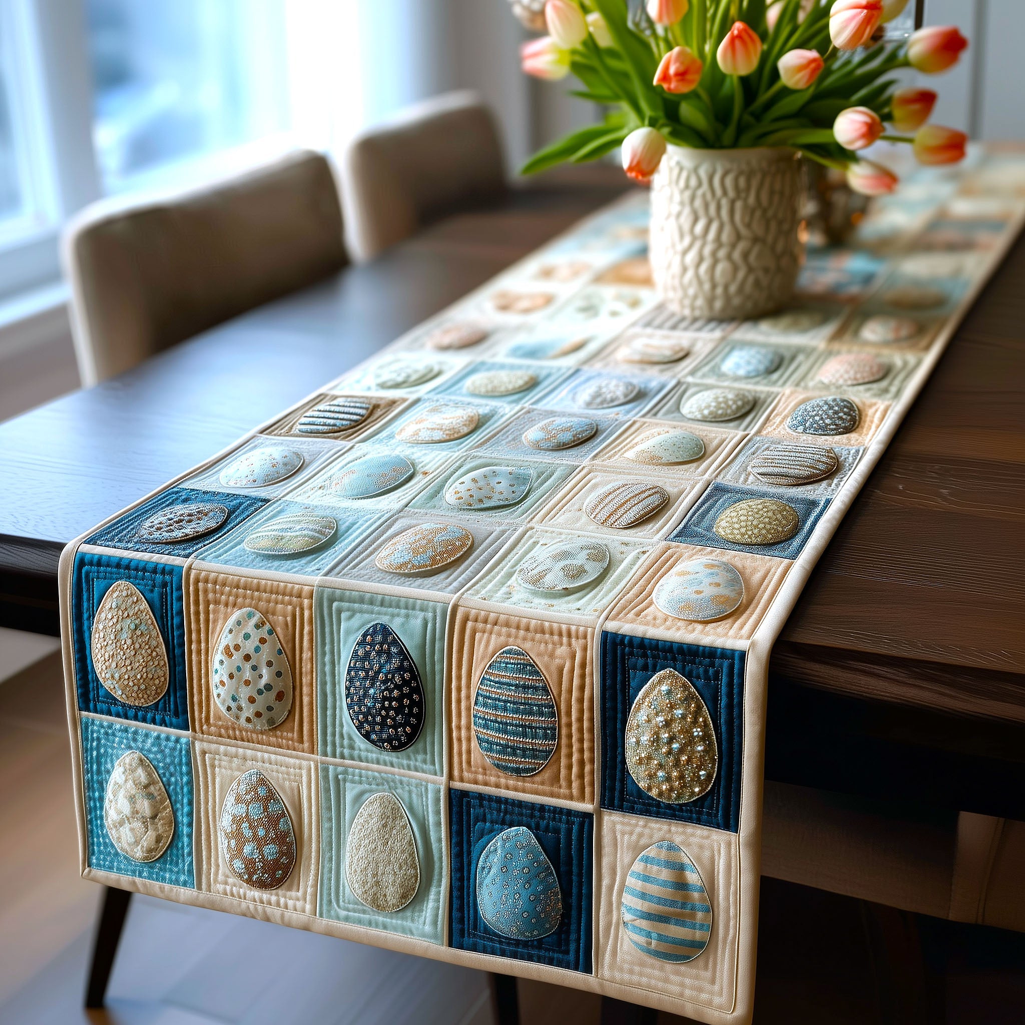 Easter Joy Quilted Table Runner Easter Table Decor Ideas Cute Easter Gifts For Wife
