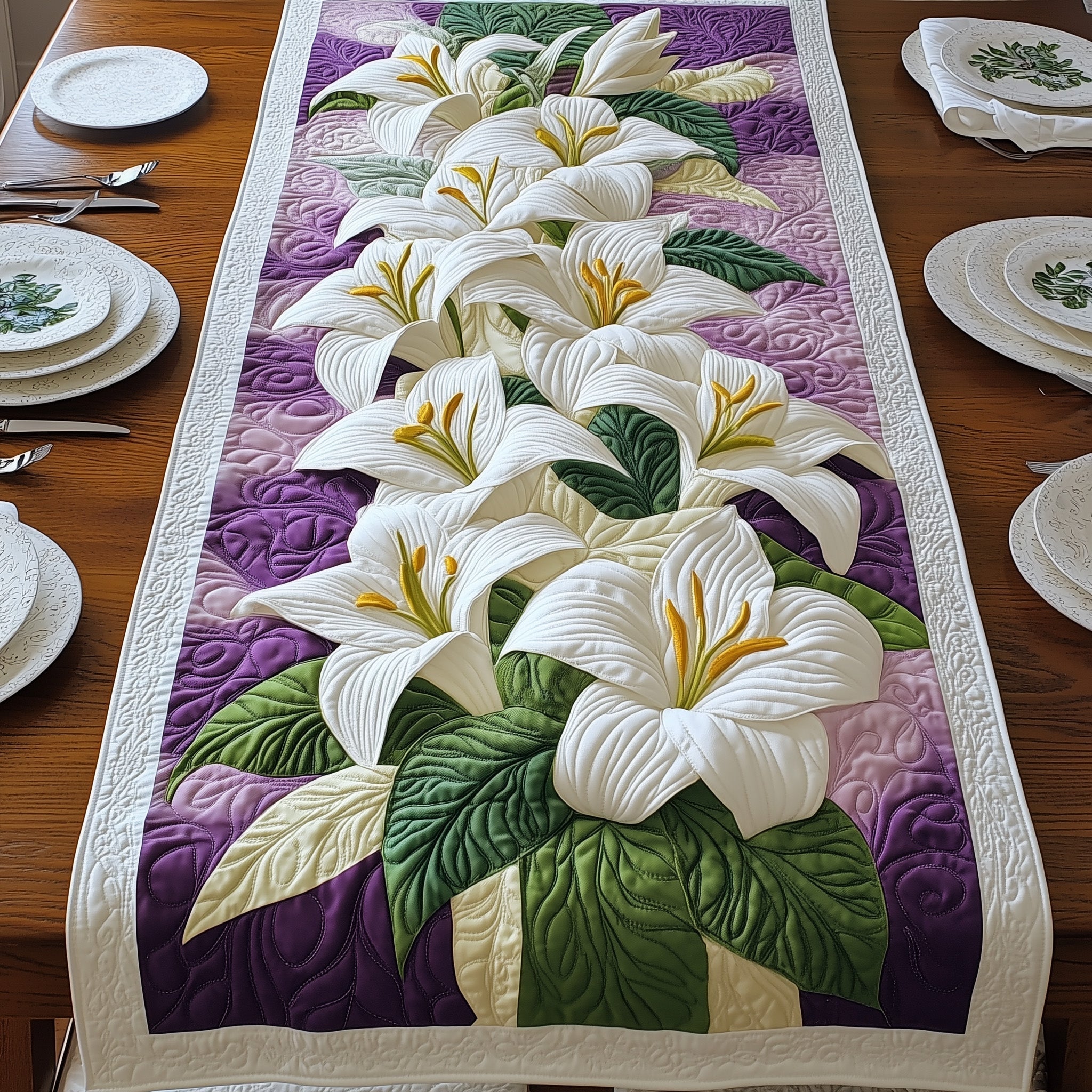 Easter Lily Blessings Quilted Table Runner Easter Table Ideas Best Easter Gifts