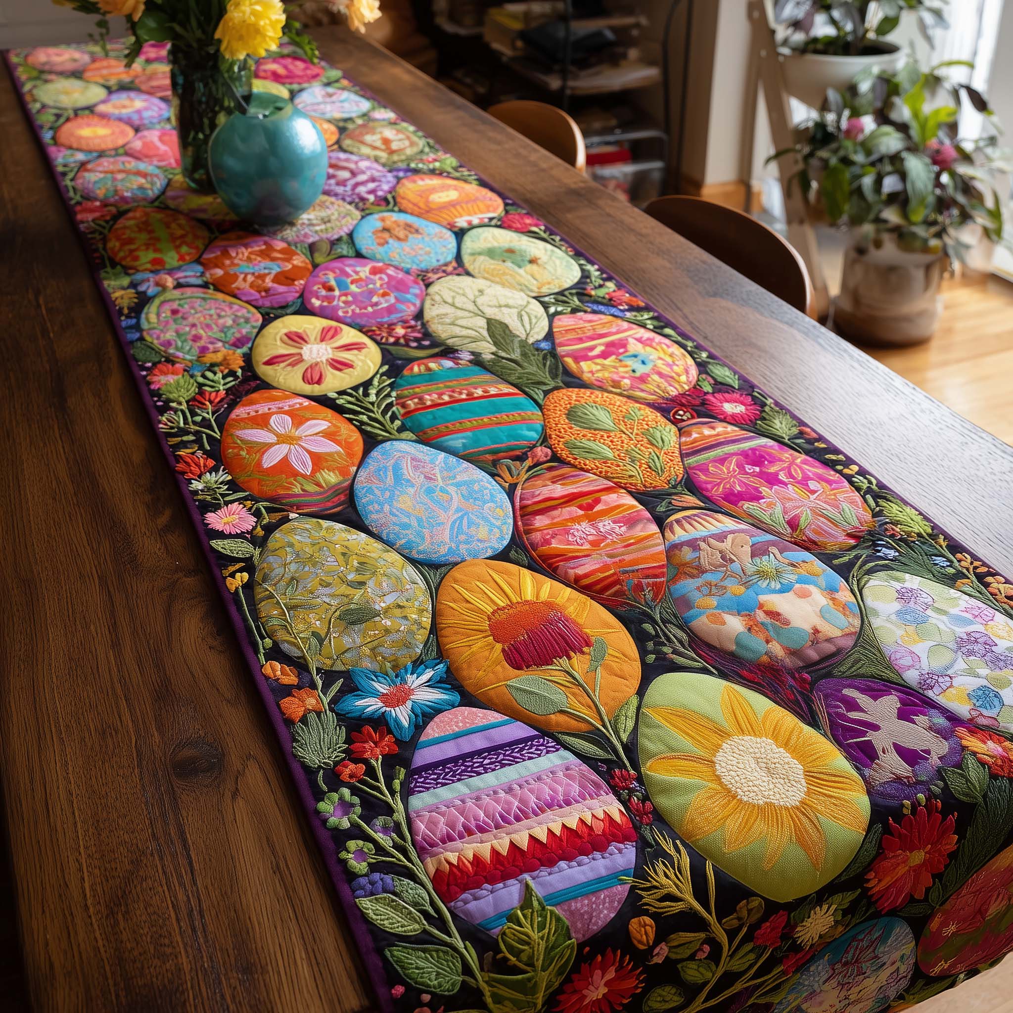 Easter Serenity Quilted Table Runner He Is Risen Table Decor Bunny Christmas Gifts