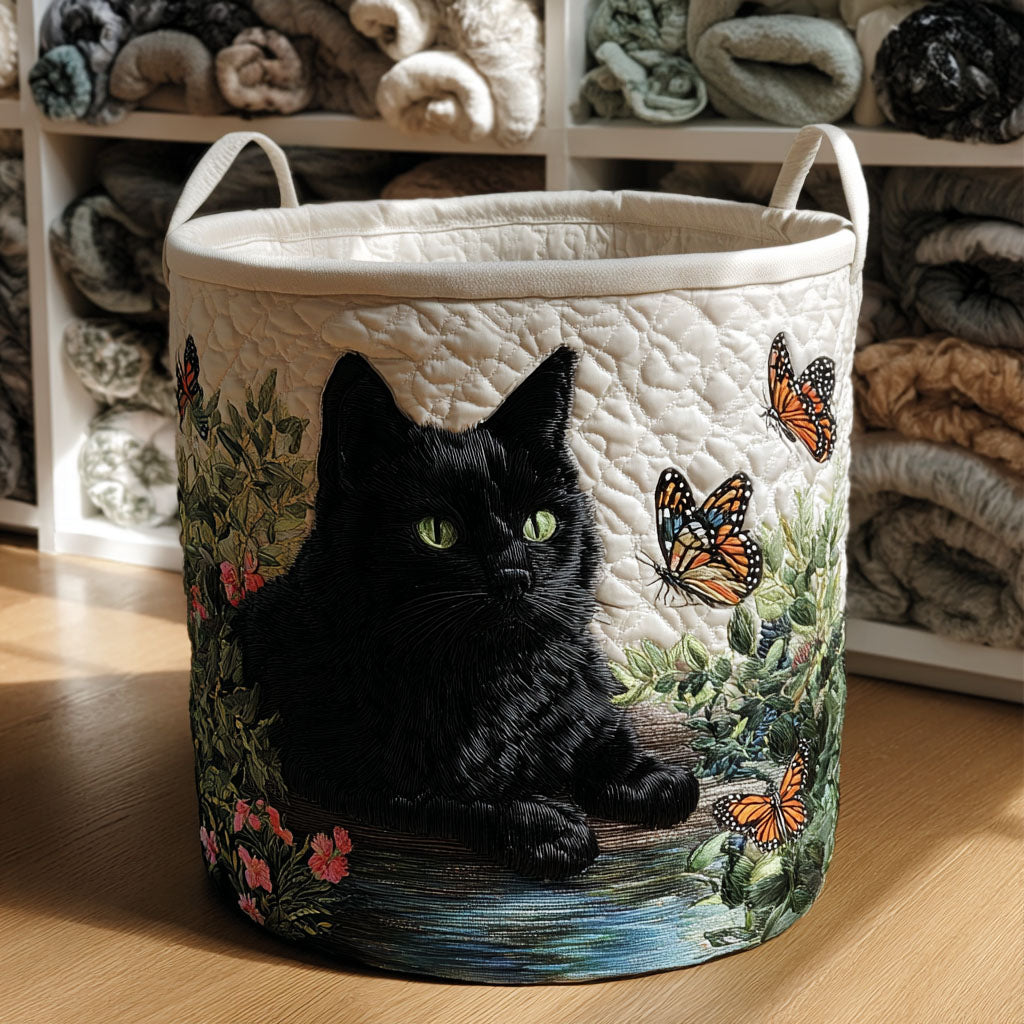Ebony Bloom Quilted Laundry Basket Unusual Laundry Basket Good Presents For New Homeowners