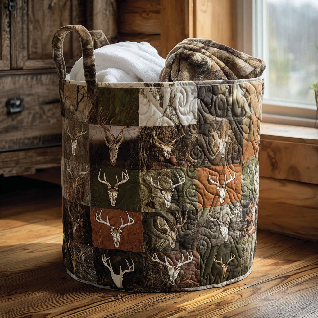 Echo of the Hunt Quilted Laundry Basket Clothes Hamper Special Step Dad Gifts