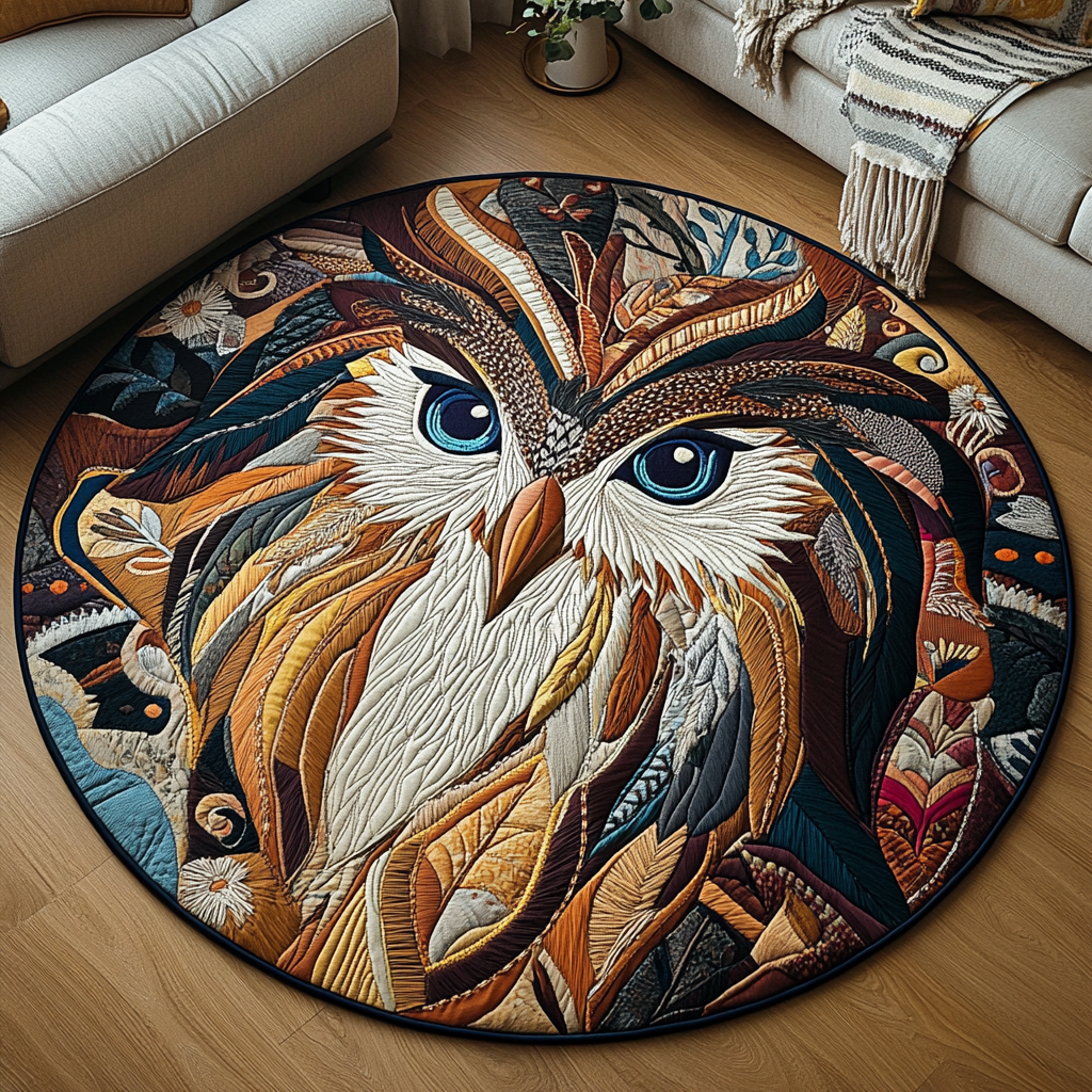 Echoes of the Ancients Quilted Round Mat Round Area Rugs For Living Room Native American Gifts Online