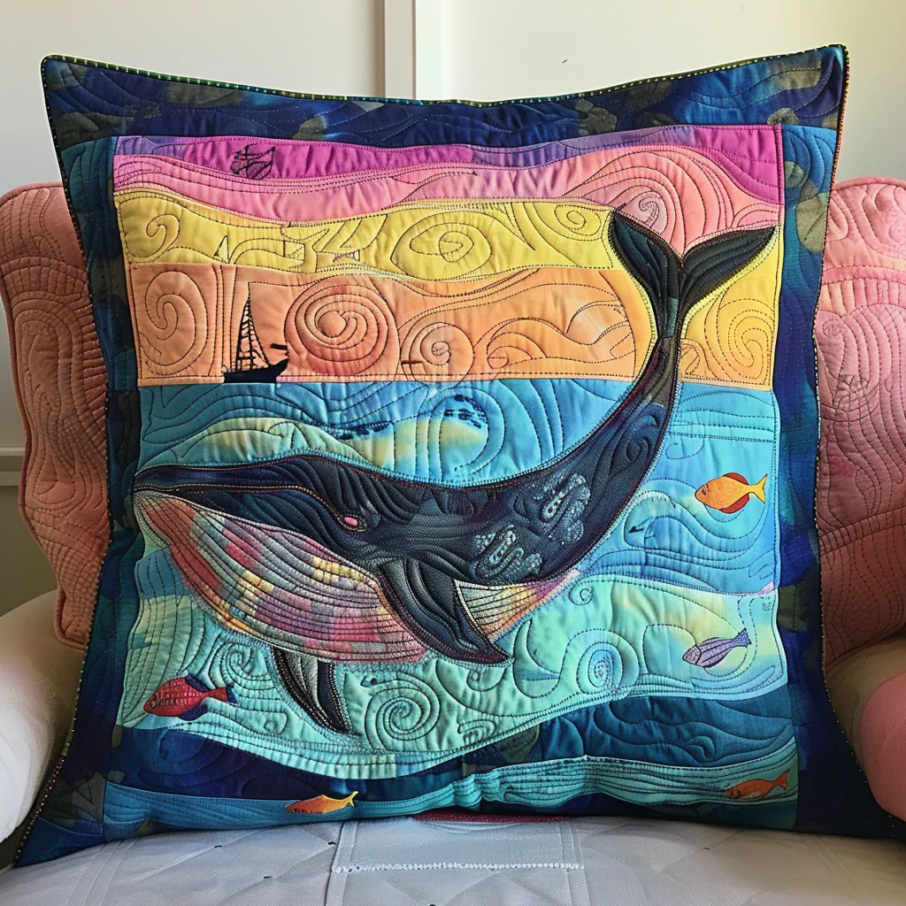 Echoes Of The Deep Quilted Pillow Case Couch Pillow Cover Decor Gifts For Him