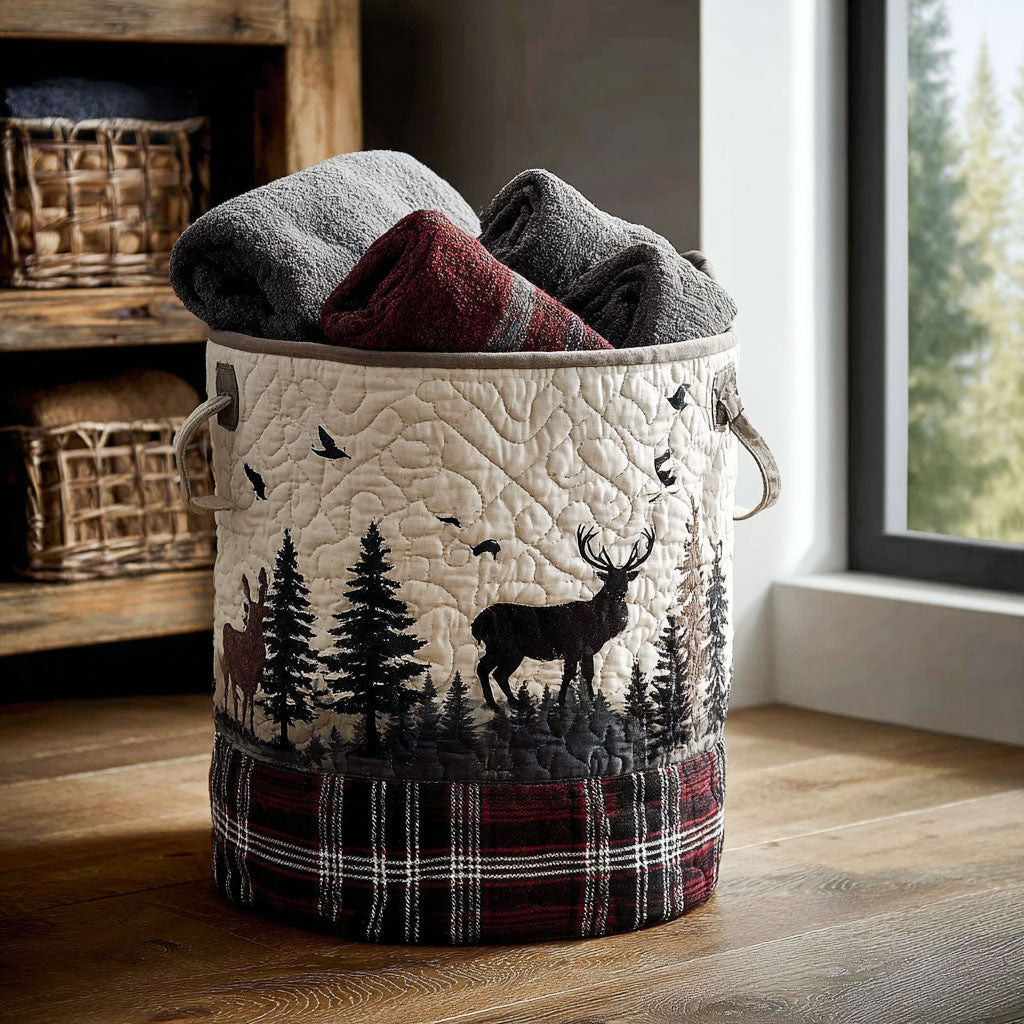 Echoes of the Hunt Quilted Laundry Basket Best Laundry Basket Special Present For Dad