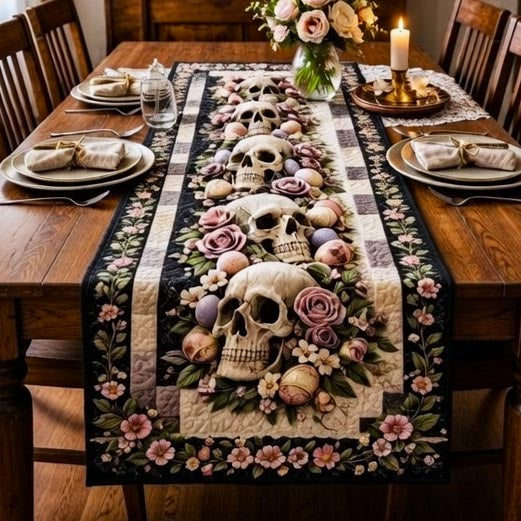 Eerie Bloom Quilted Table Runner Easter Table Runner Ideas Easter Home Decor