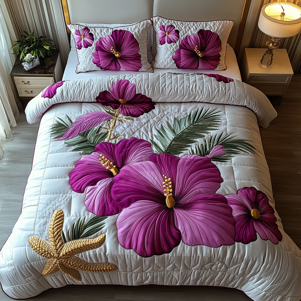 Elegant Bloom Quilted Bedding Set Best Bed Sheet Set Mother's Day Gifts For For Wife From Husband