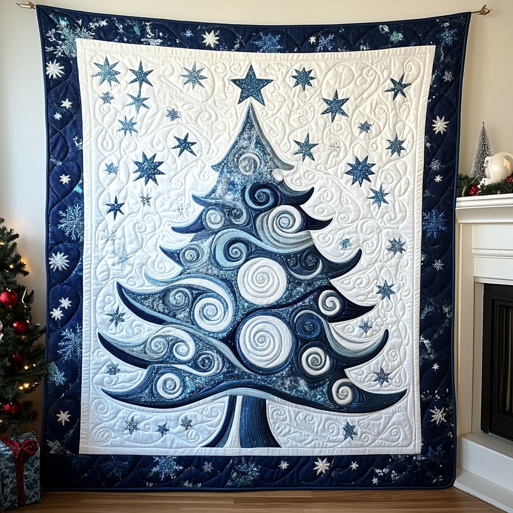 Elegant Christmas Tree Quilted Blanket Bedroom Decor Christmas Best Gifts For A Family For Christmas
