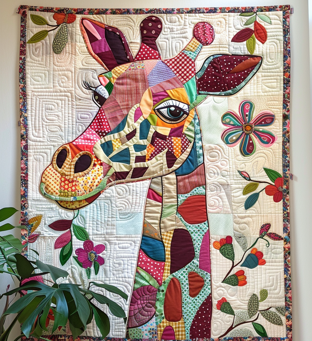 Elegant Giraffe Quilted Blanket Best Bed Sheet Set Giraffe Theme Gifts