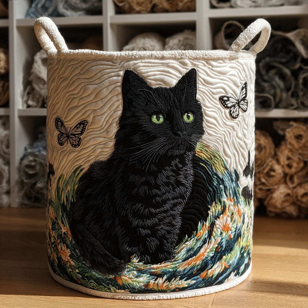 Elegant Paws Quilted Laundry Basket Home Decorations House Warming Gift Idea