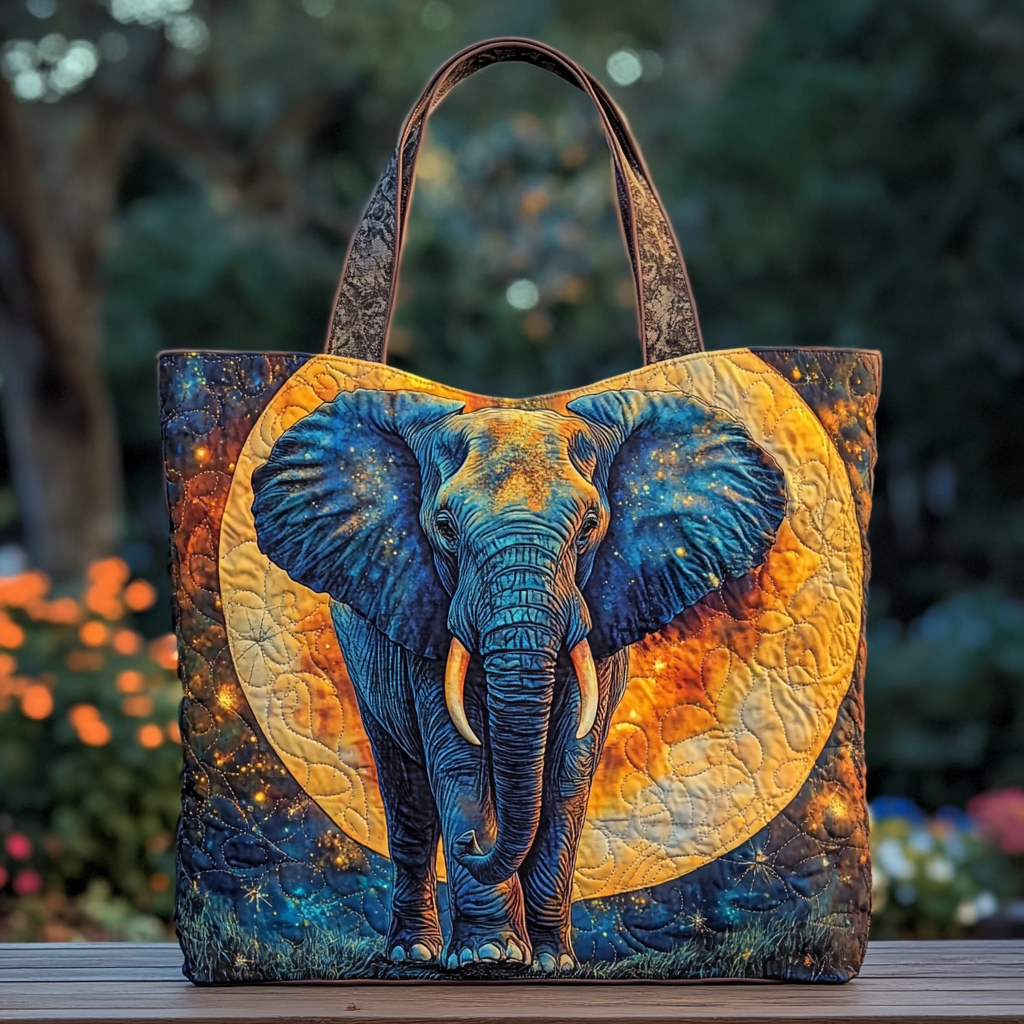 Elephant Garden Quilted Tote Bag Best Mom Tote Bag Best Mom Ever Gifts