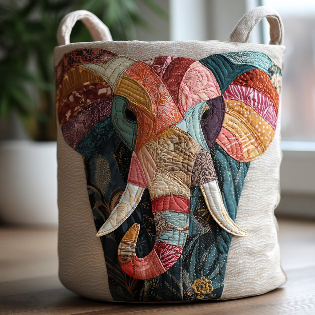 Elephant Glow Quilted Laundry Basket Best Laundry Hamper Decor Gift Housewarming