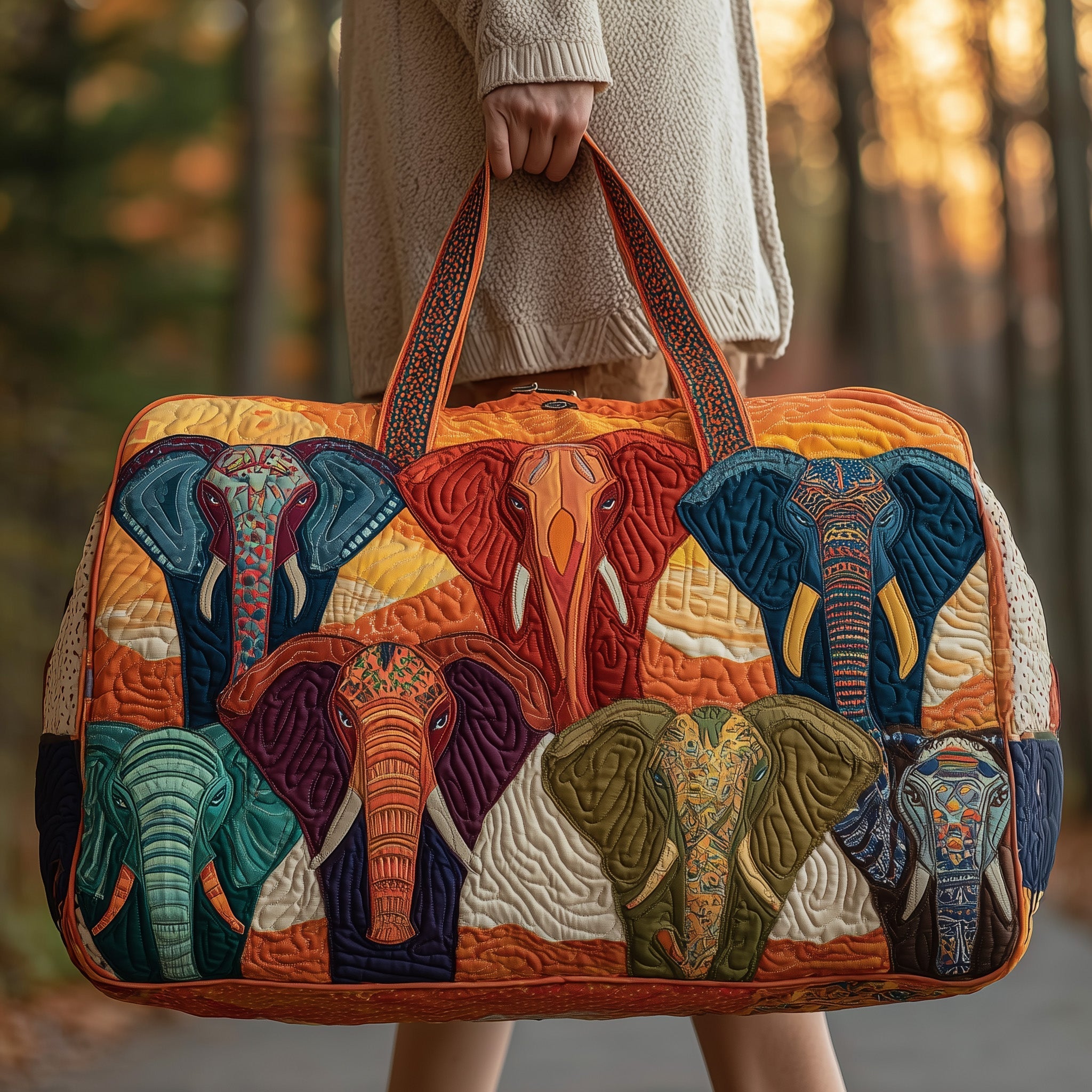 Elephant Quilted Duffle Bag Best Womens Travel Bags Best Last Minute Mother's Day Gifts
