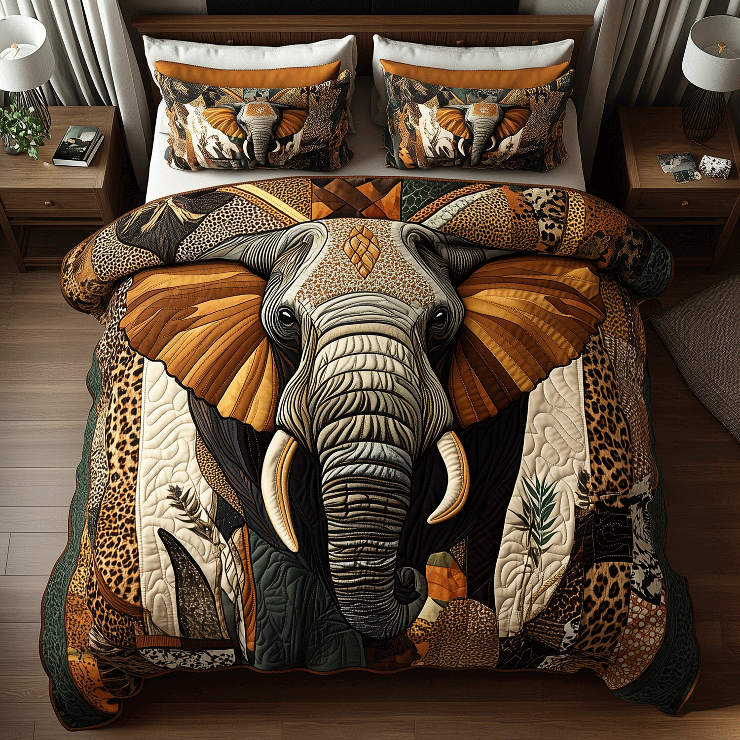 Elephant Serenade Quilted Bedding Set Best Sheets Ever Best Gifts For Elephant Lovers