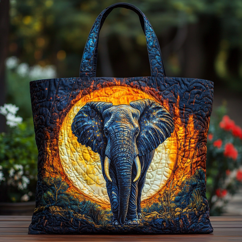 Elephant Spirit Quilted Tote Bag Best Everyday Tote Bag Mother'sDay Gifts From Daughter