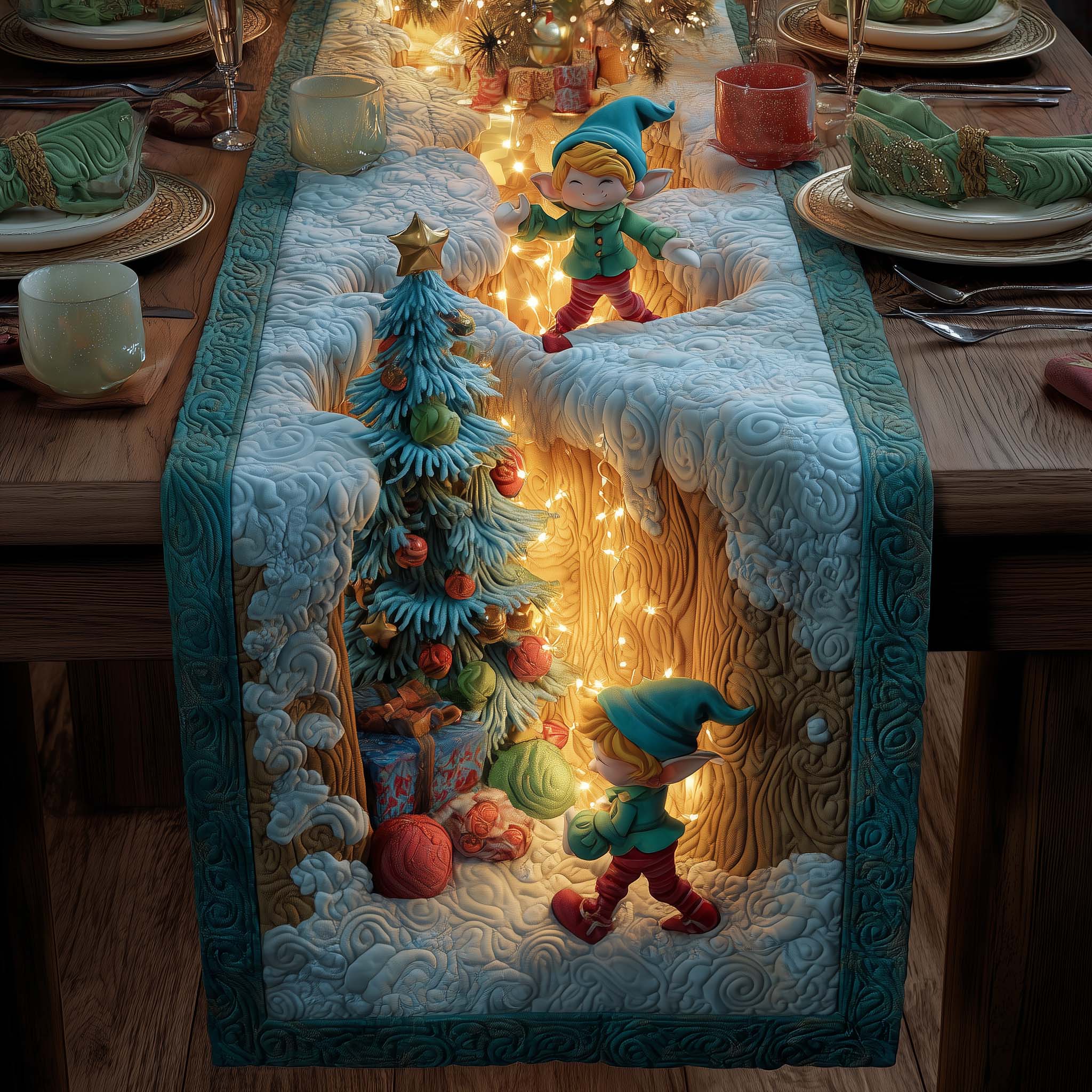 Elf Crafting Quilted Table Runner Table Runners For Christmas Awesome Christmas Gifts 2026
