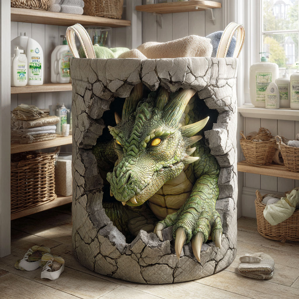 Emerald Claw Quilted Laundry Basket Bedroom Laundry Decor New House Gift Items