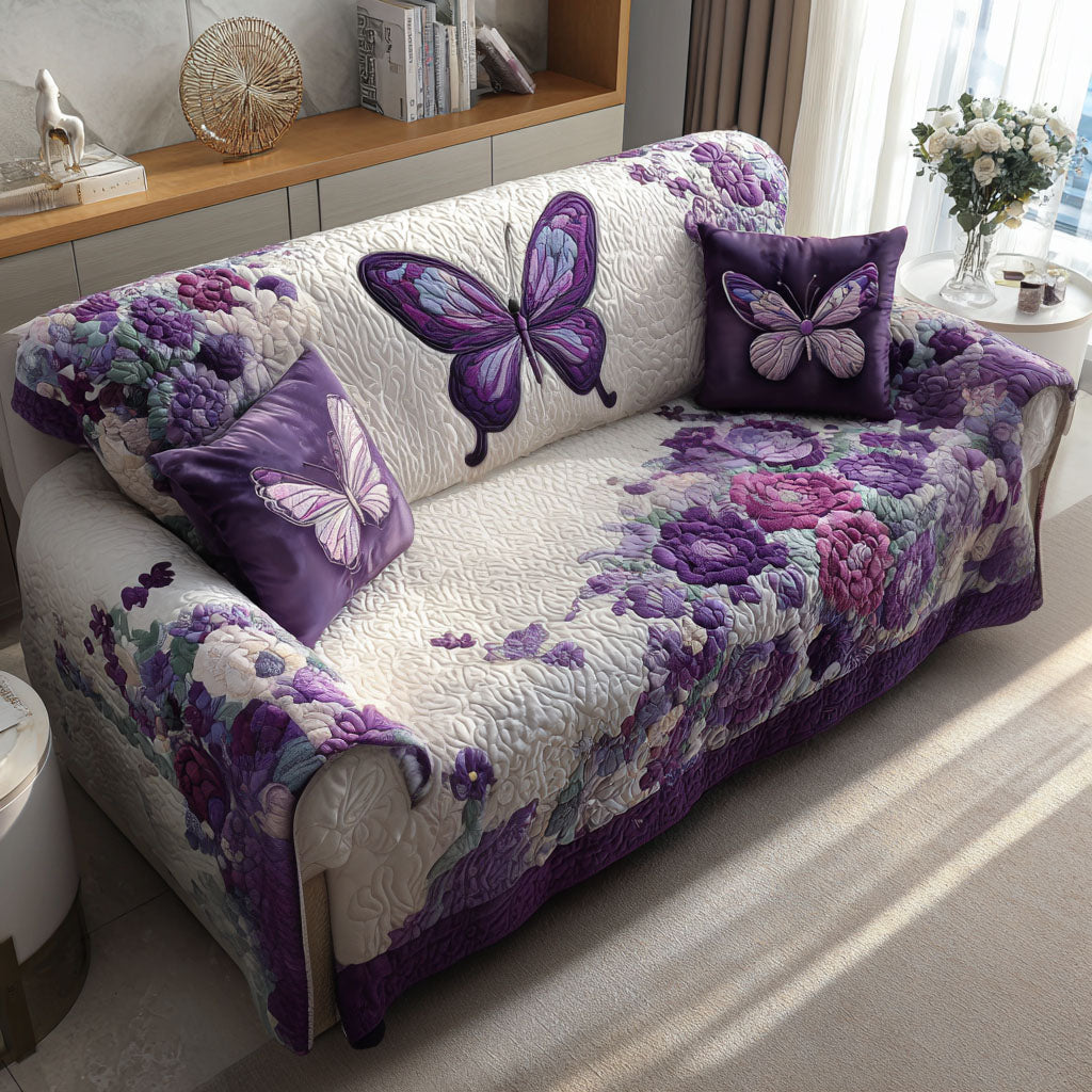 Enchanted Butterfly Quilted Sofa Cover Couch Cover Sofa Butterfly Gifts For Friends