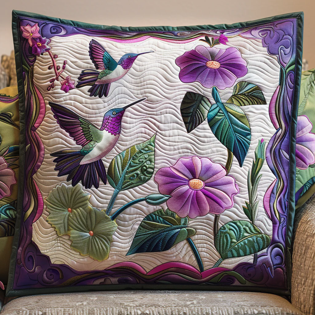 Enchanted Garden Quilted Pillow Case Living Room Pillow Cover Present For Men