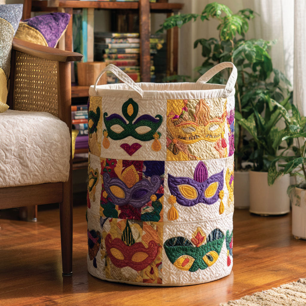 Enchanted Masked Companions Quilted Laundry Basket Clothes Basket Best Gifts For New Homeowners